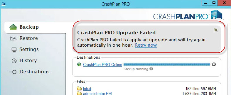 crashplan online backup